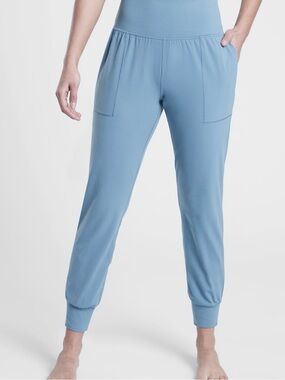 Athleta Salutation High Rise Joggers XXS Blue Powervita